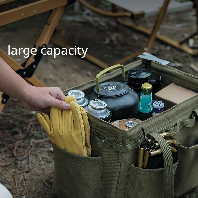 Camping Tool Storage Organizer Bag, Multifunctional Thickened Sundries Storage Box, For Outdoor Picnic Finishing