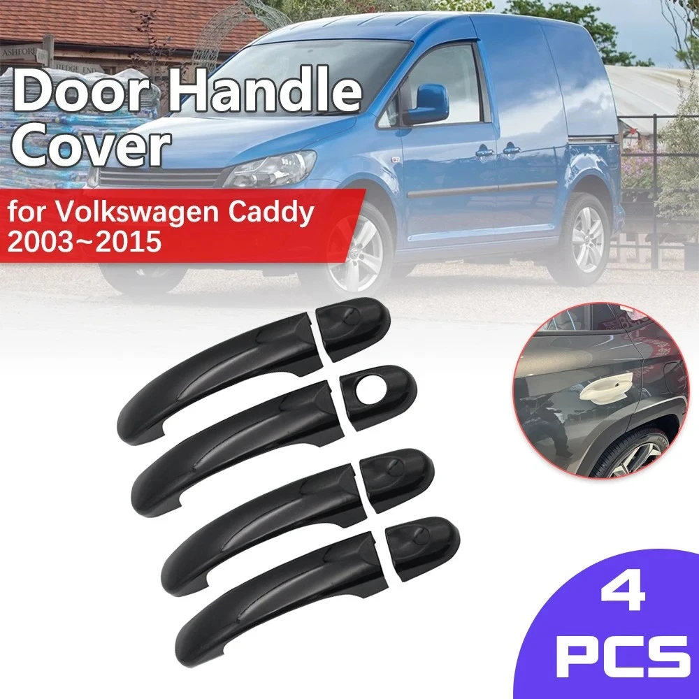 

Car Black Chrome Door Handle Cover For Volkswagen VW T5 T6 2K Transporter Caddy 2003-2015 Trim Set Car Cap Styling Accessories