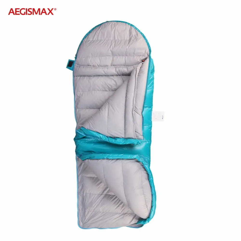 Imagem -05 - Aegismax Bolsa de Dormir Macio para Crianças Ganso Branco tipo Múmia Acampamento Inverno 95 Impermeável Fp800 16 °f27 °f