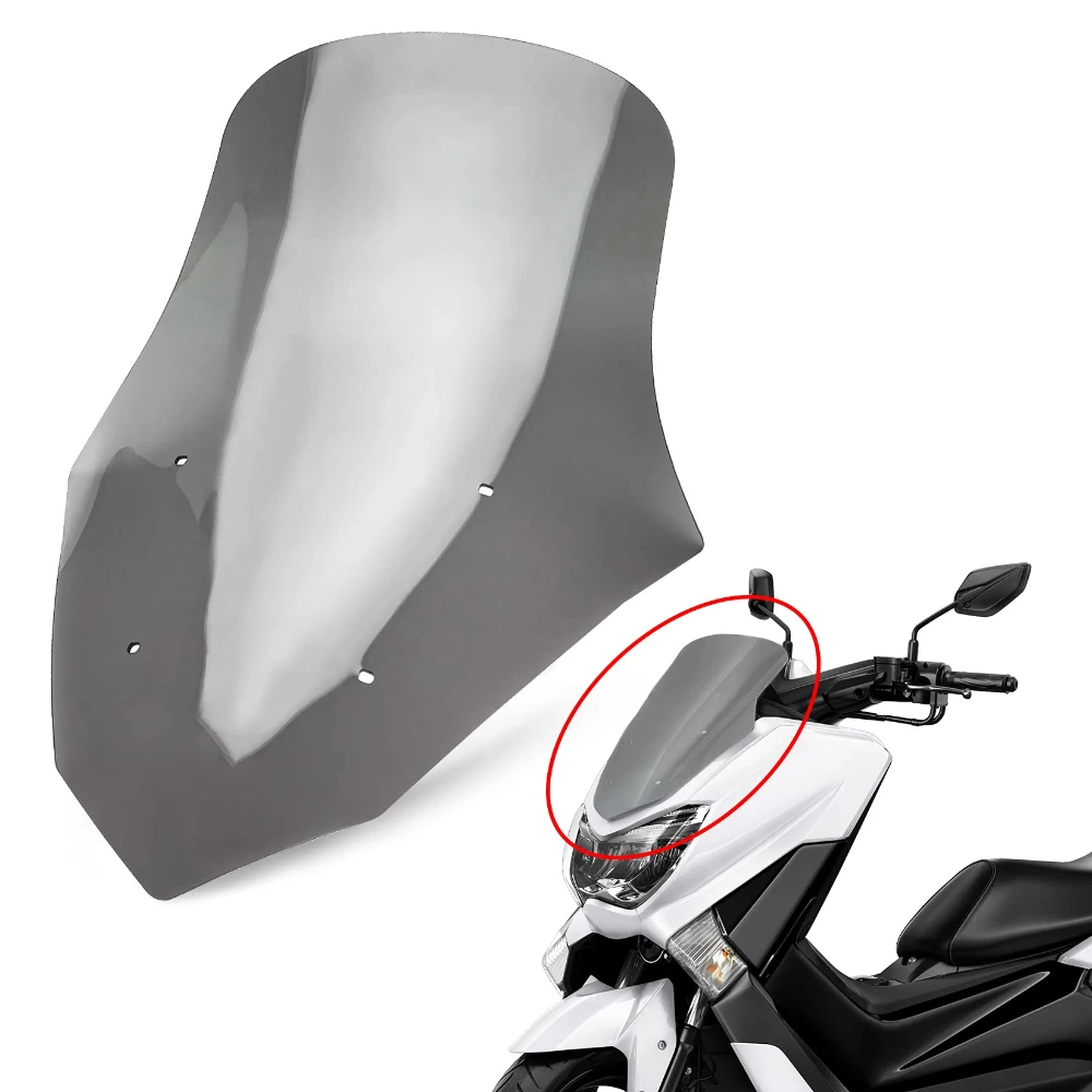 Motorcycle Windshield Windscreen Wind Deflector Shroud Black For Yamaha N‑MAX 150 155 2016‑2022 Accessories
