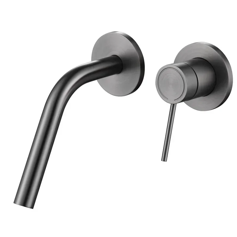 Simple washbasin, hotel villa bathroom sink column basin, concealed wall faucet AM2501