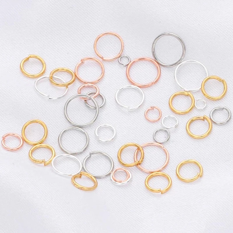 50pcs 14K/18K Gold/Silver Plated Brass Jump Rings Split Rings Connectors For DIY Jewelry Making Earring Bracelet Accessories