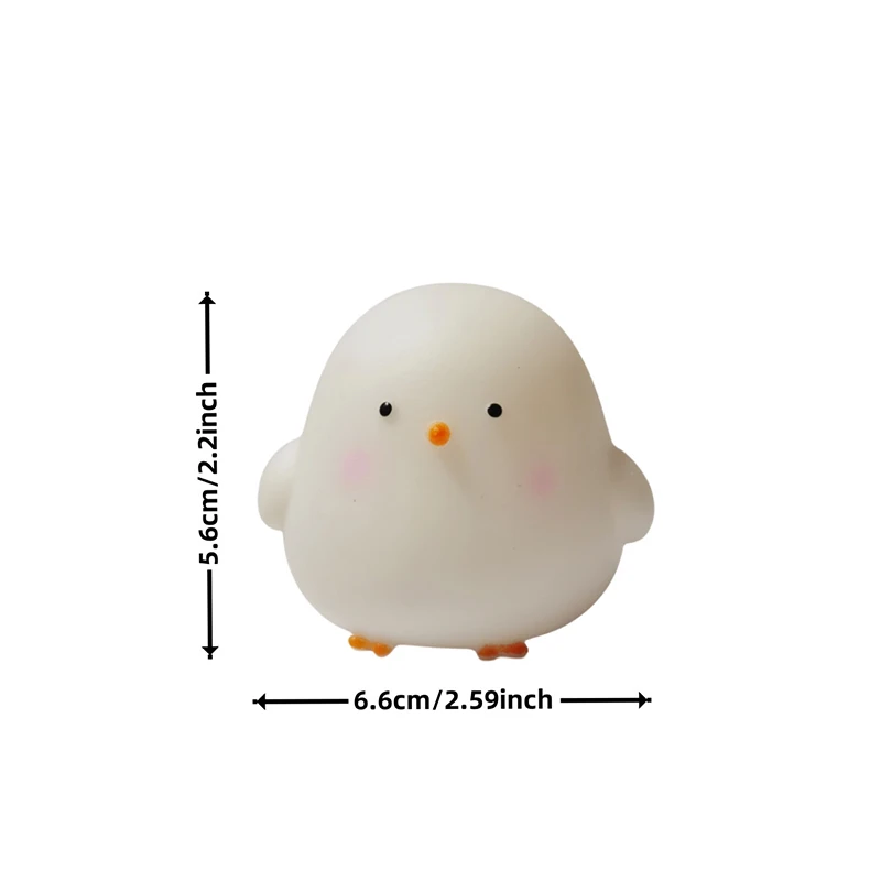 Cute Chicken Soft Lighting Small Night Light Bedside Lamp Decoration Bedroom Atmosphere Light Girl Children Gift