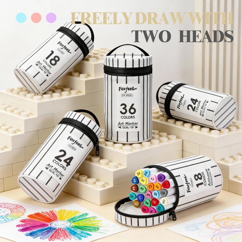 

12-120 Colors Doub-Tip Acrylic Markers For Student Beginner For Painting Drawing Stone Wood Rock DIY Cap Art School Supplies