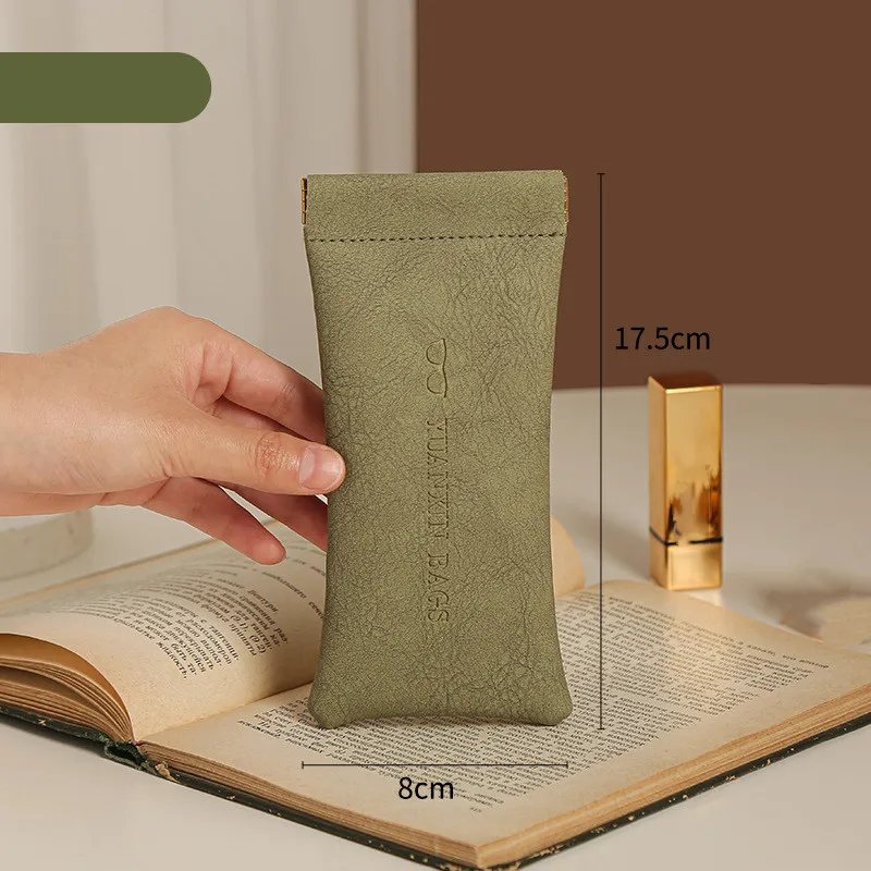 2 stücke Automatische Geschlossene Sonnenbrille Fall PU Leder Gläser Lagerung Tasche Wasserdichte Gläser Schutzhülle Brillen Lagerung Tasche – Detail 8
