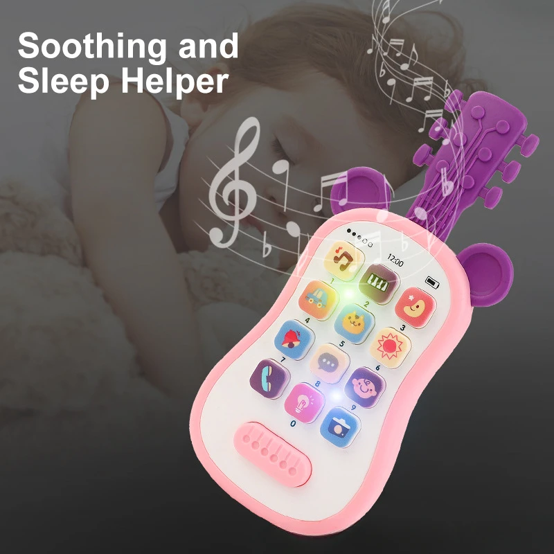 1pc Baby Phone Toy Music Sound Telephone Sleeping Toys With Teether Simulation Phone Kids Infant Early Educational Toy Kids Gift