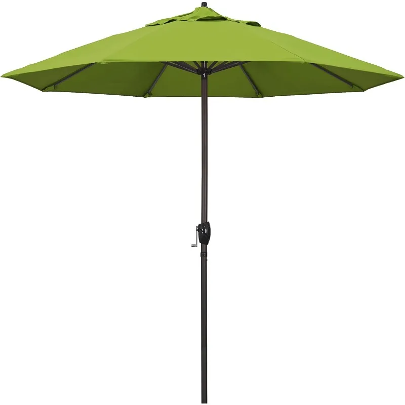 

9 'круглый алюминиевый рыночный зонт, Кривошип, автоматический наклон, бронзовый Полюс