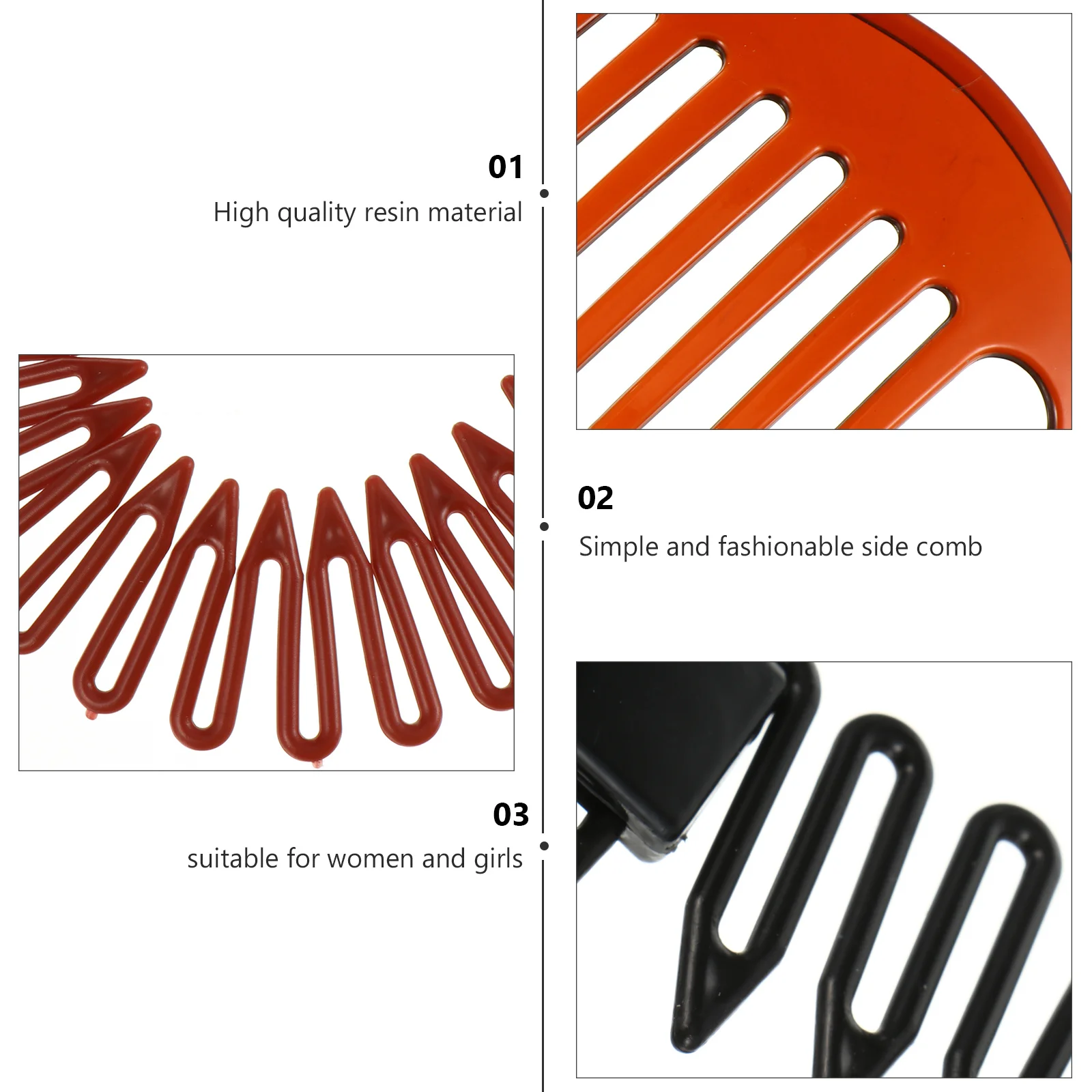 

6pcs Banana Clips Flexible Ponytail Styling Tool For Women Side Hair Comb Durable Strong Hold Vintage Hair Accessories