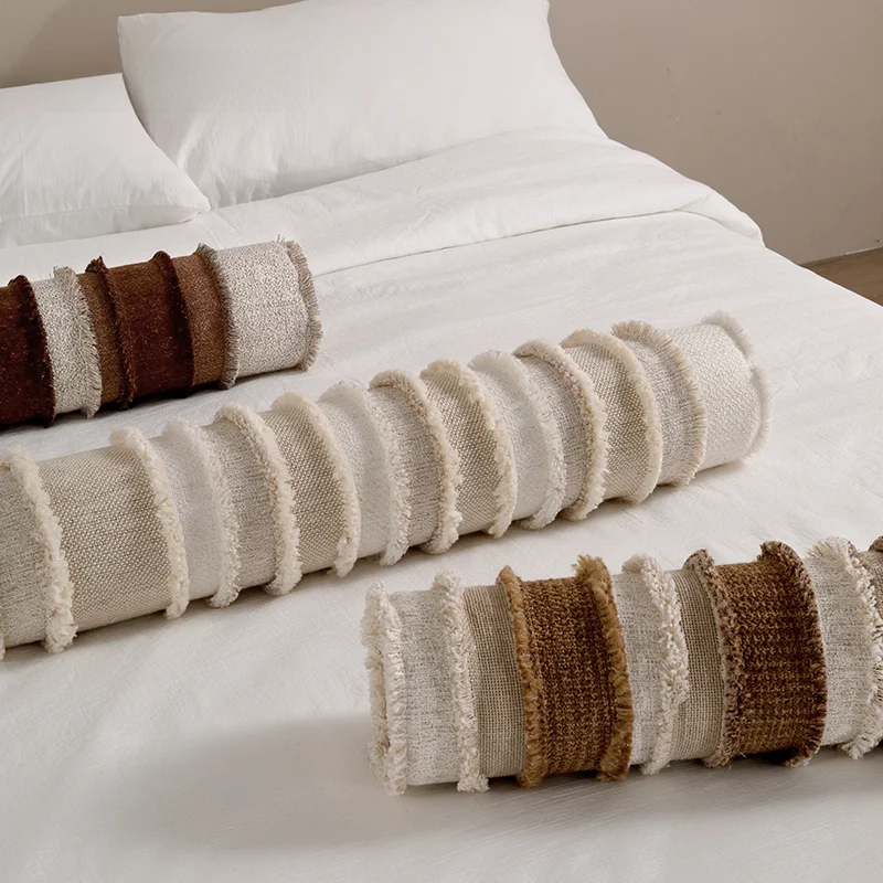 

Подушка для дивана в минималистичном стиле оригинального дизайна, мягкая, для спальни и гостиной, круглой и удлиненной формы, с наполнителем из искусственного пуха.