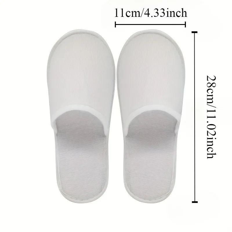 1/5/10pairs Disposable Slippers For Hotel Family Travel Beauty Salon Guests Unisex Portable Non Slip Non-woven Fabric Indoor_voghion.com