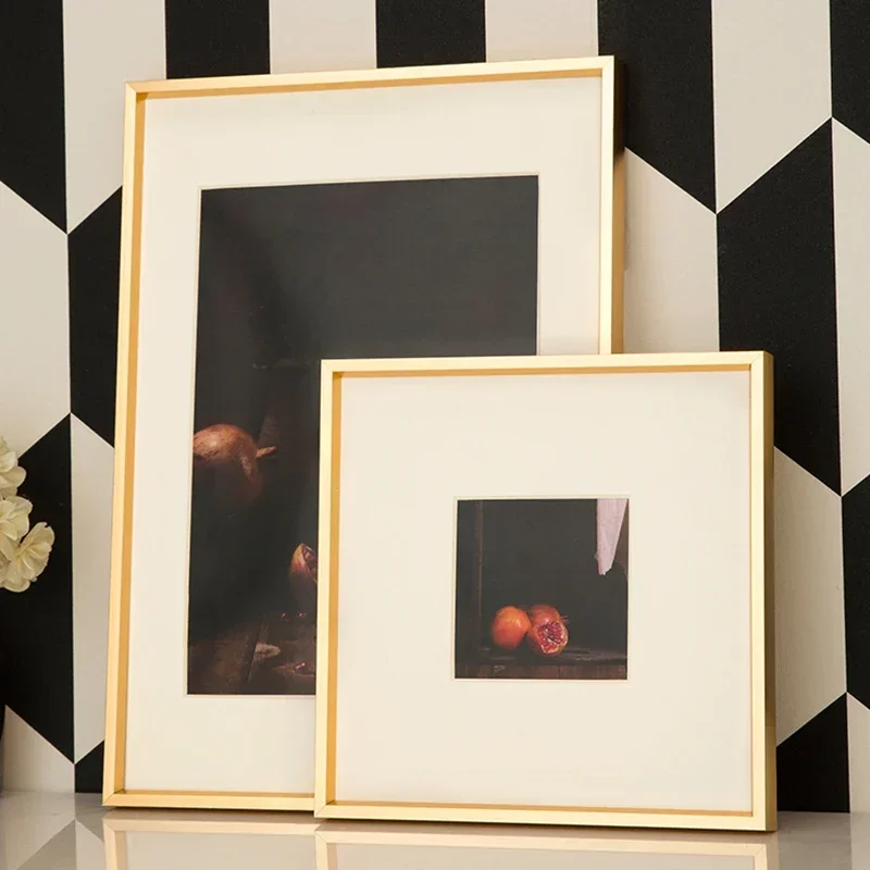 

Minimalist Metal Painting Frame Poster Puzzle Frame Custom Hanging Wall Modern Design Porta Retrato Home Decoration Object