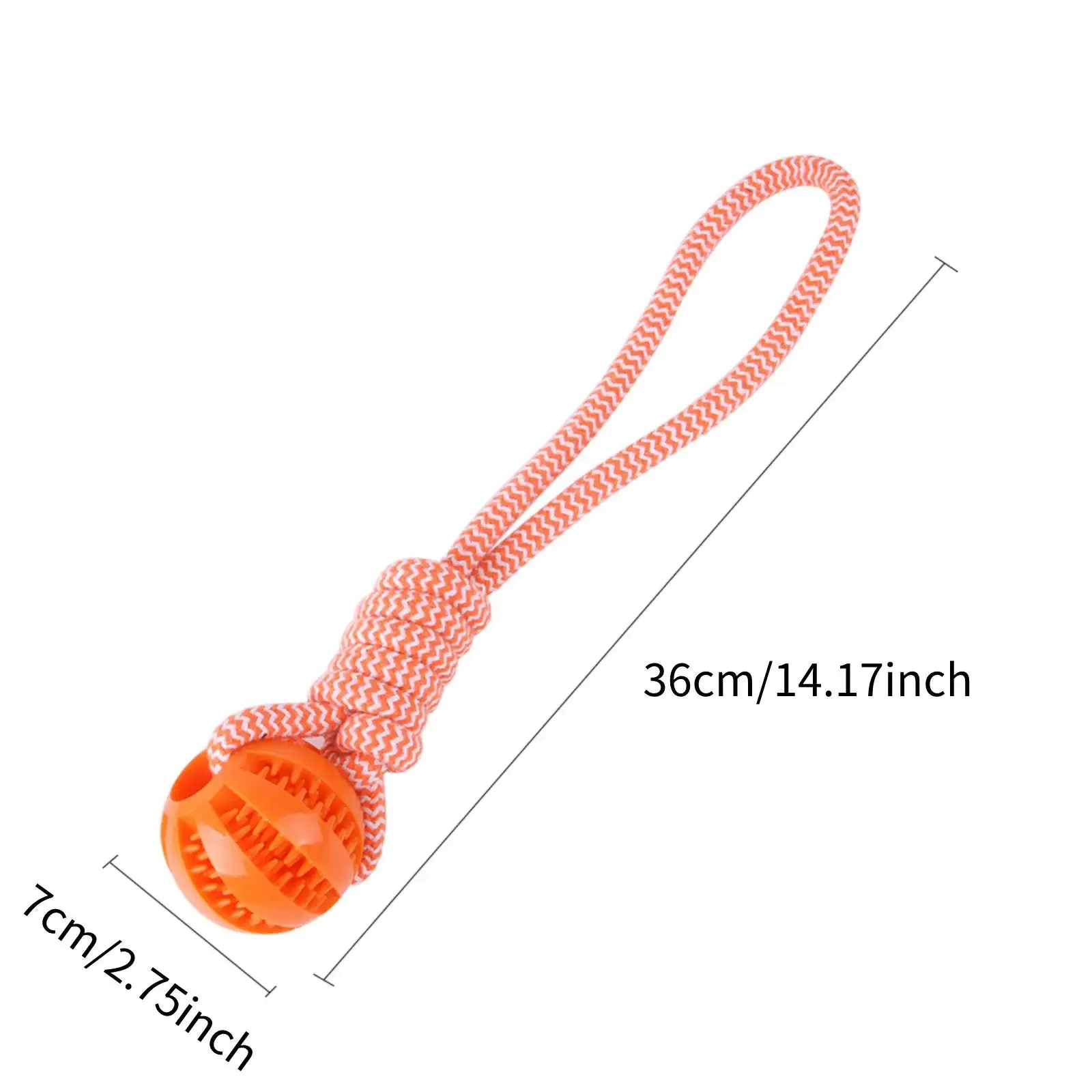 3-Farbiger Hunde-Spielball aus Bissfestem Baumwollseil, Handgehaltener Leckerli-Ball zur Zahnreinigung und Interaktiven Bildungsaufgaben – Detail 6