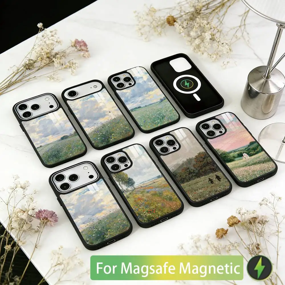 

Oil Painting Series Phone Case For iPhone17,16,15,14,13,12,11 Plus,Pro Magnetic with Magsafe Wireless Charging