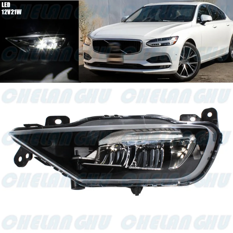 

For Volvo S90 2018 2019 2020 2021 2022 / XC60 2016 2017 2018 2019 Car accessories Left Side Front LED Fog Lights Lamp