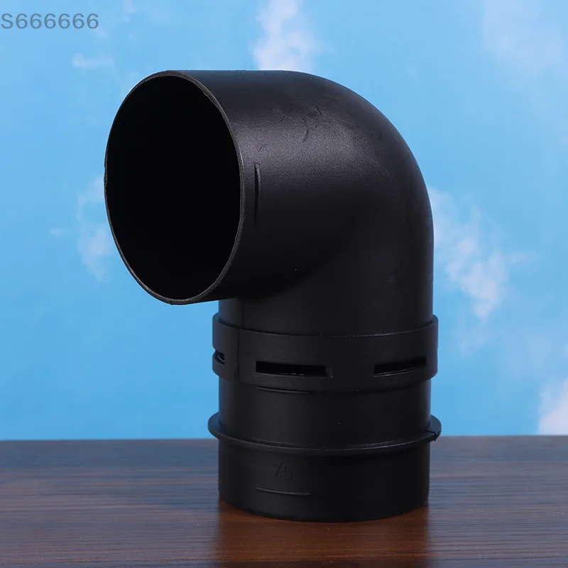

75MM L Piece Straight-through Air Vent Outlet Diesel Heater Ducting Connector for Car Truck Van Camper Garage