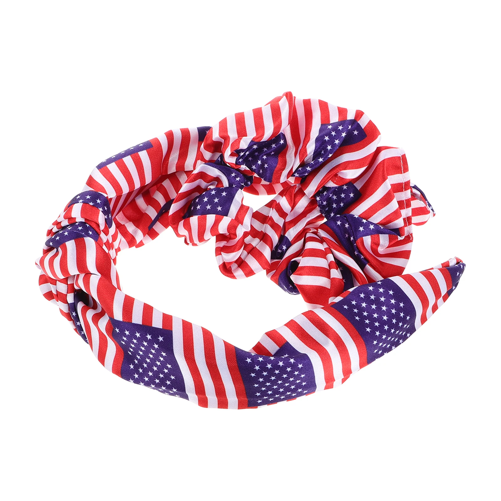 

American Flag Headband Hair Circle Patriotic Women USA Headgear Clips Fabric Accessories Headbands for