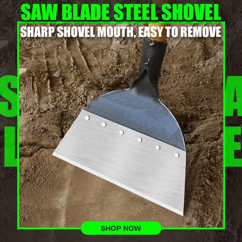 Multi-Funcional Jardim ao ar livre Limpeza Pá, Aço Pá plana, Ice Shovel, Weeding Plantio, Farm Weeding Tool, Drop Shipping, 1Pc