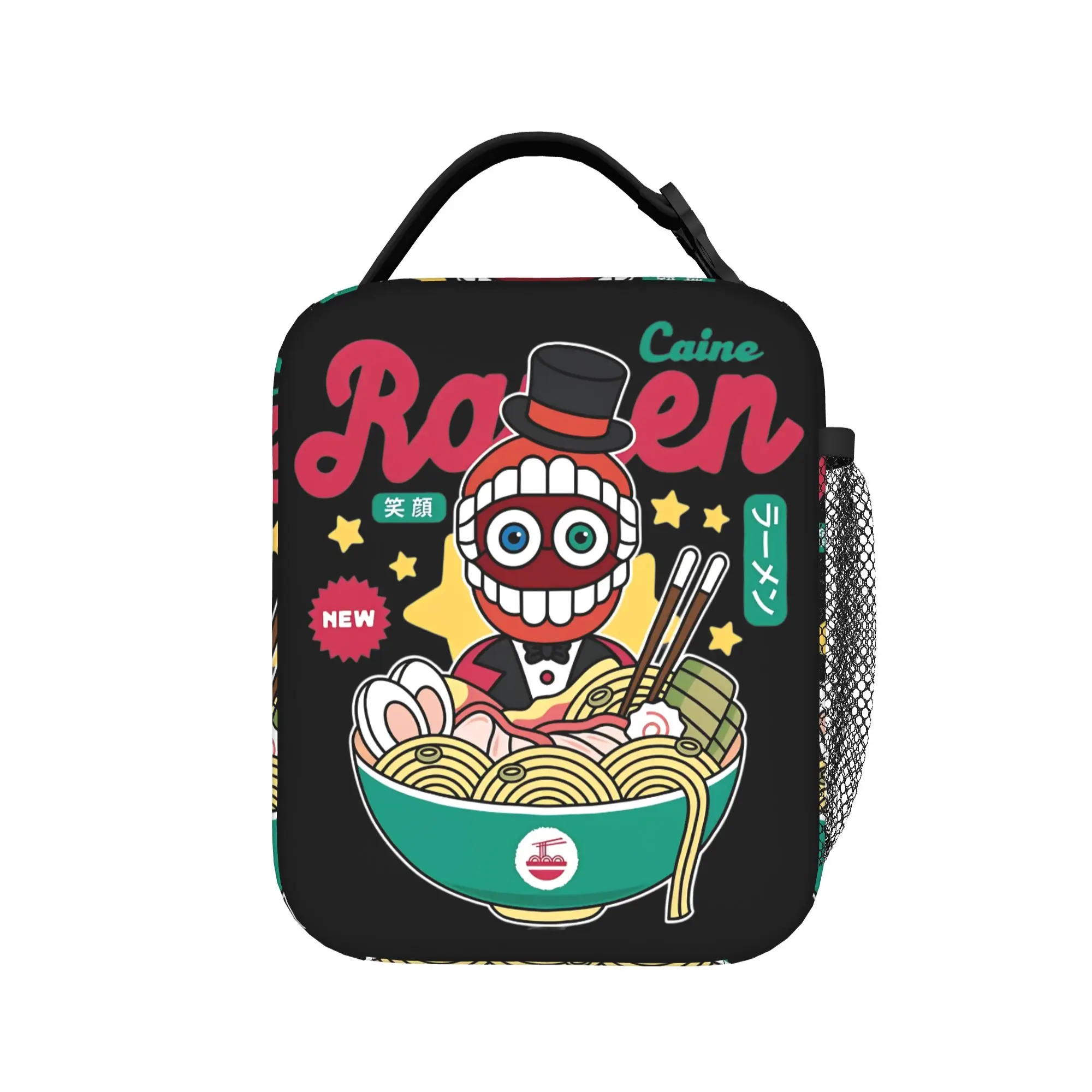 Ringleader Caine Ramen Thermal Insulated Lunch Bags Cartoon Digitals Circus Portable Bento Box Thermal Cooler Lunch Boxes