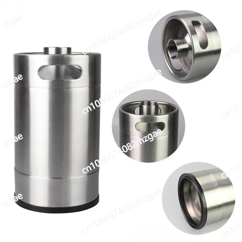 

5л пивная бочка из нержавеющей стали KEG304 с основанием, большая бочка под давлением Baijiu, домашняя пивная бочка для пива с основанием