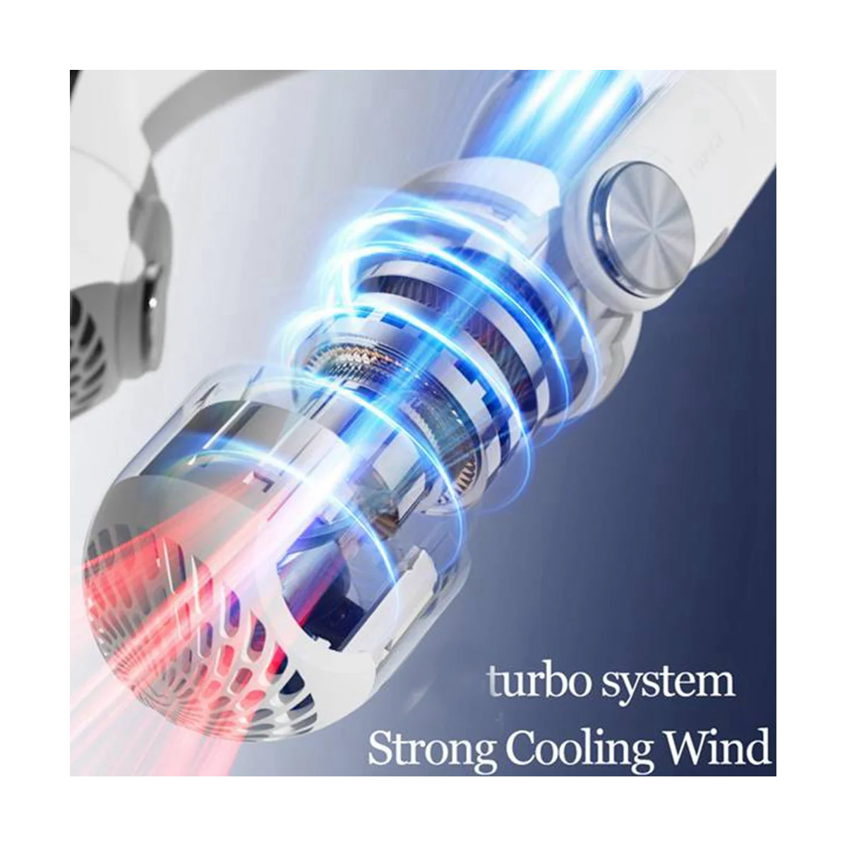 Ventilador de pescoço portátil de 3 velocidades, ventilador de resfriamento com faixa de pescoço mãos-livres, mini ventiladores turbo recarregáveis USB