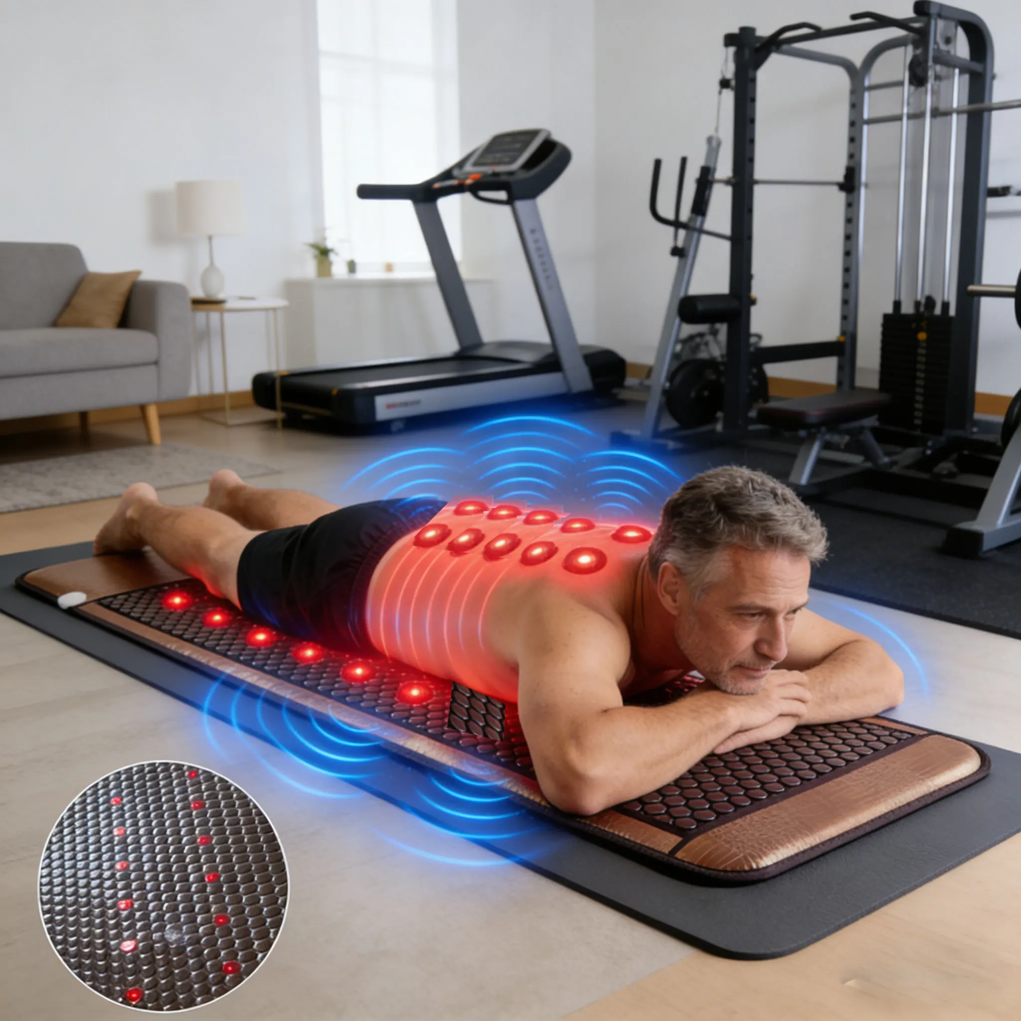 Factory Direct Pop Relax Thermal Mat with Tourmaline Stone Bio Electric Heating Pads Best Price PEMF Massage Bed Mattress