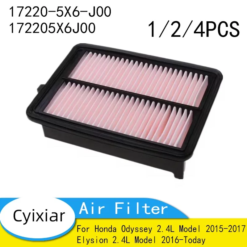 Air Filter for Honda Odyssey 2.4L Model 2015-2017 Elysion 2.4L Model 2016-Today 17220-5X6-J00 172205X6J00