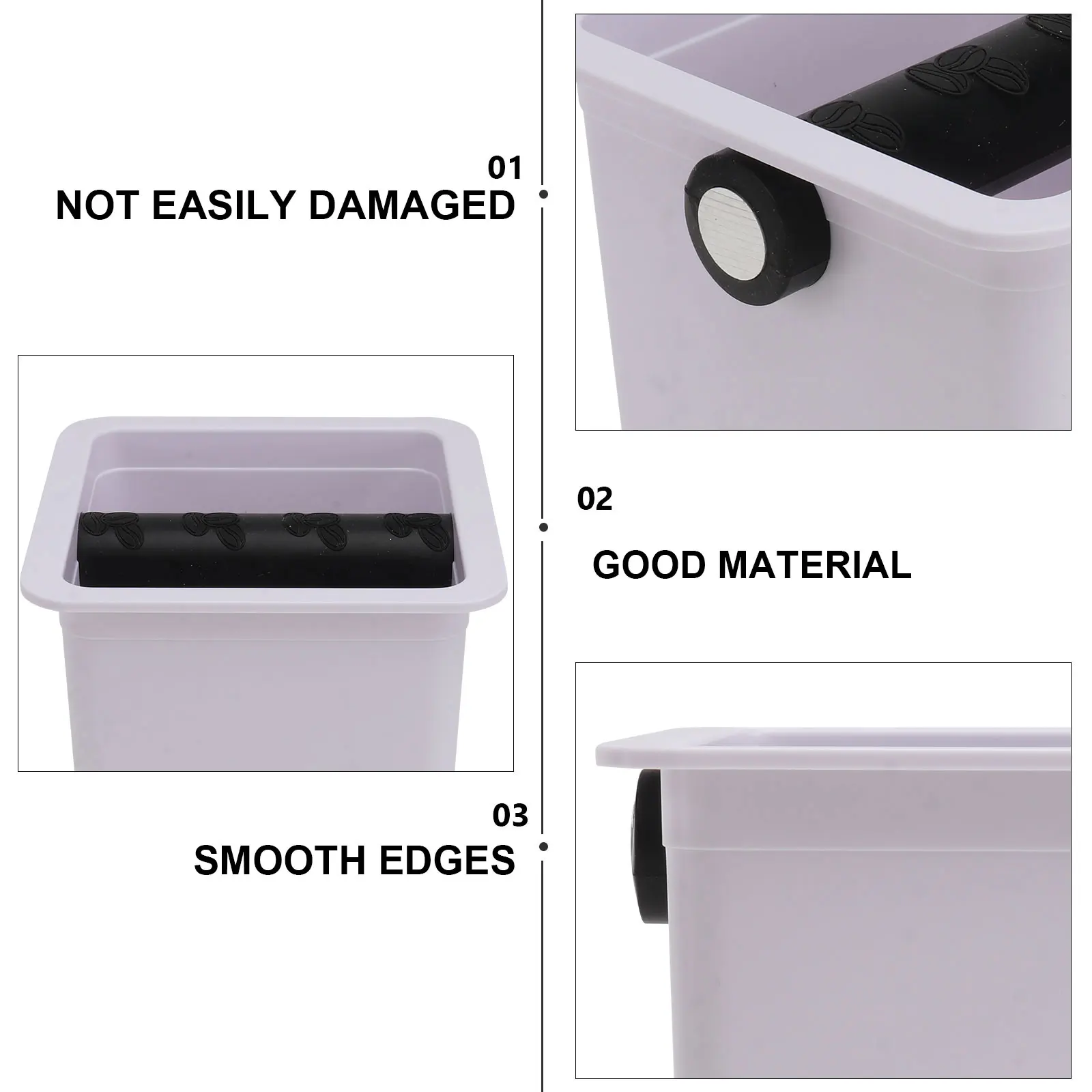 

1pc Grounds Large Easy Clean Home Bar Coffee Shop Coffee Powder Dustbin Plastic Dustbin Kitchen Accessories