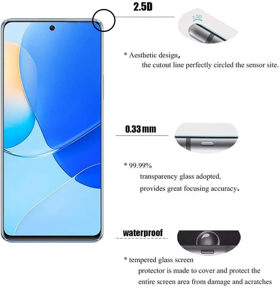 11D Protective Glass For Huawei Y6 Y7 Y9 Tempered Glass On Huawei  6 7 9 Pro 2019 Screen Protector Film