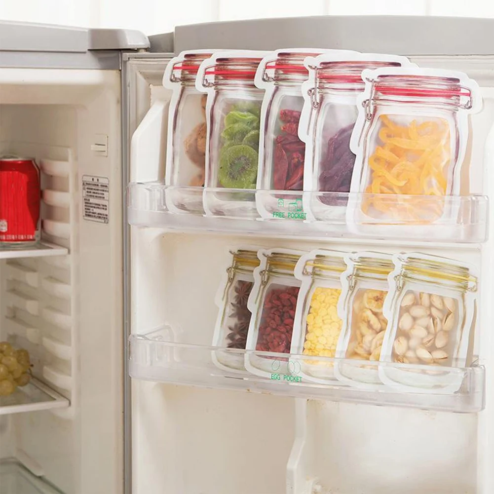 N38R_Tas Ritsleting Botol Mason yang Dapat Digunakan Kembali Tas Ritsleting Botol Mason