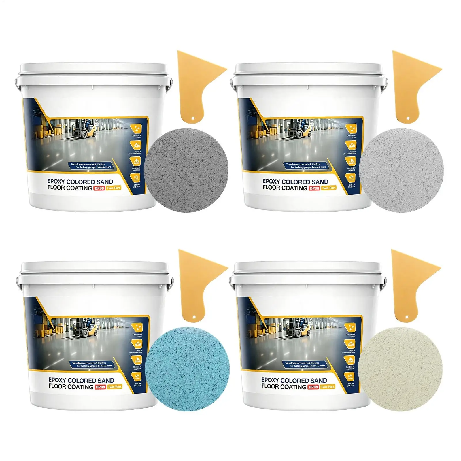 Epoxy Flooring Paint Epoxy Paint Sand High Gloss Marble Effect Non Slip Waterproof Sand Colored for Wood Concrete Tile
