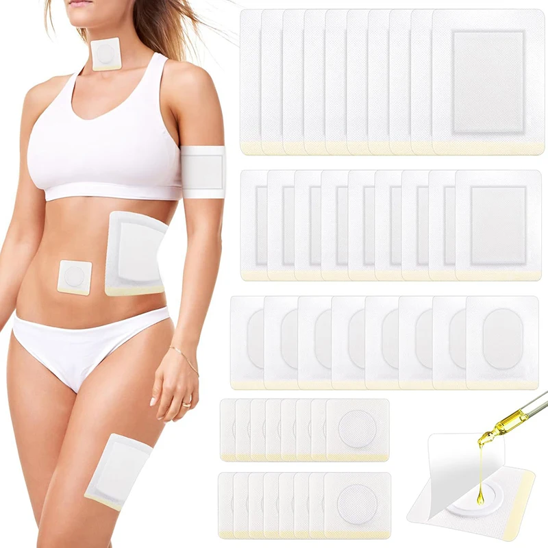 

Disposable Castor Oil Belly Button Patch Self-Adhesive Navel Bandage Disposable Spunlace Cloth Castor Oil Patches Belly Sticker