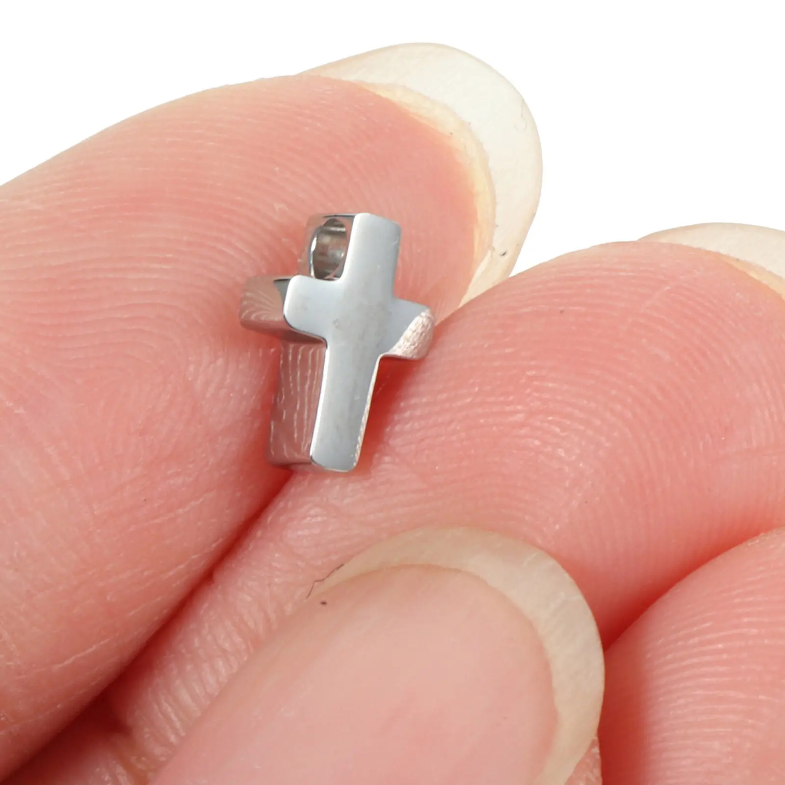 

10Pcs DIY Metal Pendants Natural Flavor Stainless Steel Cross Pendant for Jewelry Making Wrist Accessories Wall Hanging Decor