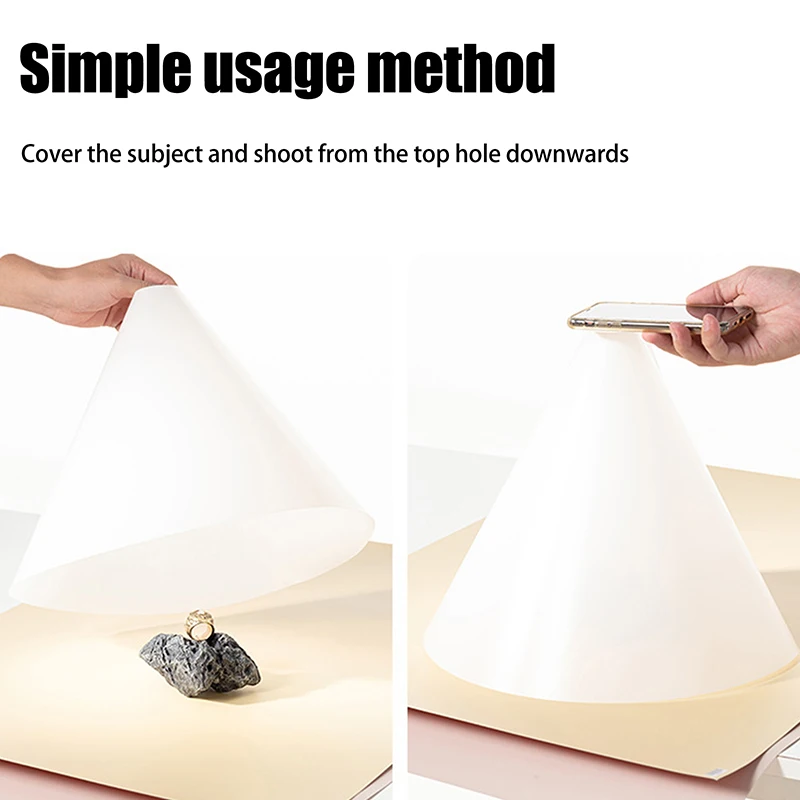 Conical Diffuser Photography Props Light Softbox Portable Assembly Prop For Jewelry Product Spotlight Studio Kit