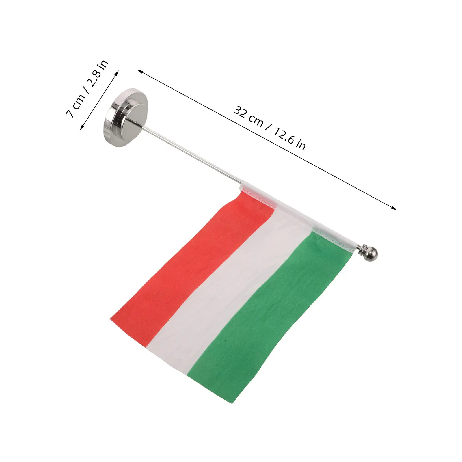 Hungary Mini Desk Flag Table Stick Small Flag Stable Base Office Party Festival Decor 5.5x8.3 Inch Home Desk Hungary Decor