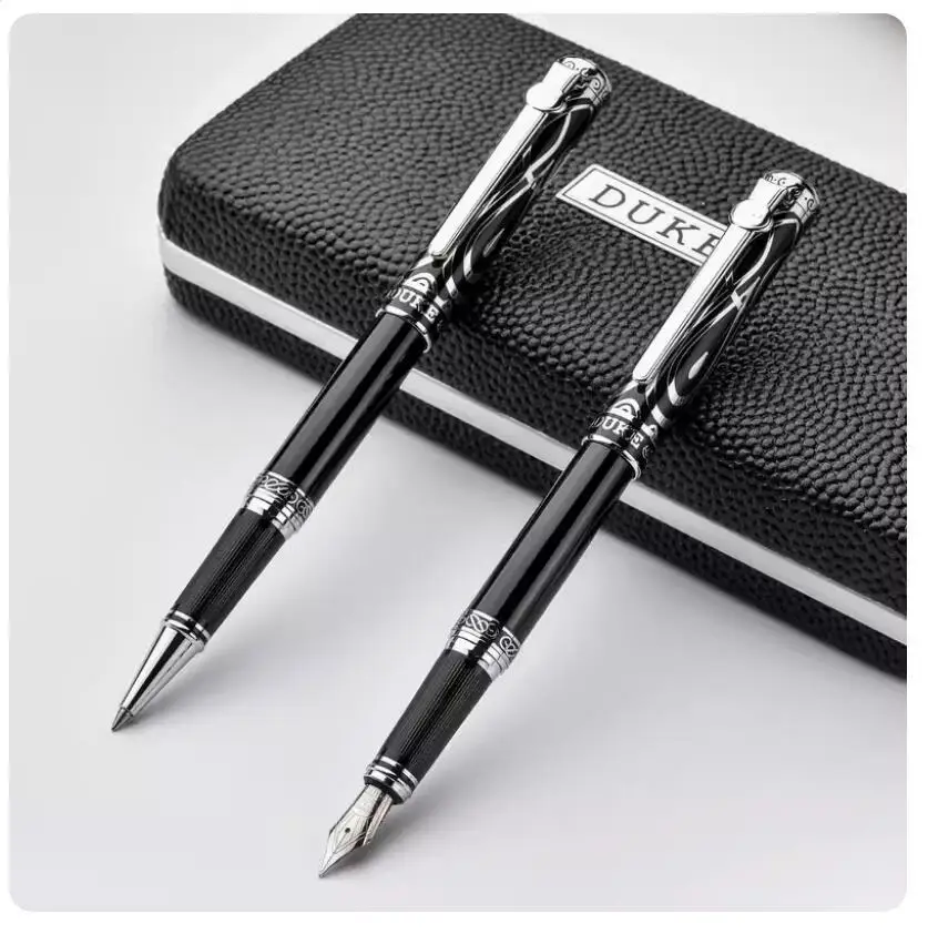 Imagem -02 - Duke Fountain Pen e Rollerball Pen Canetas de Presente de Luxo para o Amante Presente de Natal Peças por Conjunto