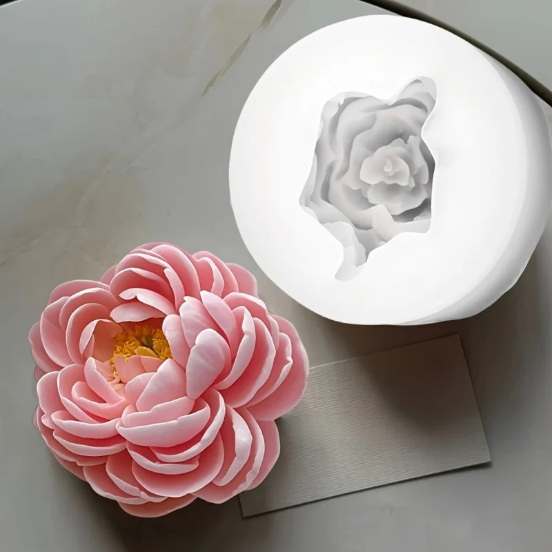 1pcValentinstag Blume Form Silikon Wachs Produkt Form, Sehr GeeignetDIYAromatherapie Kerze, Harz, zement Dekorationen, Geburtstag,
