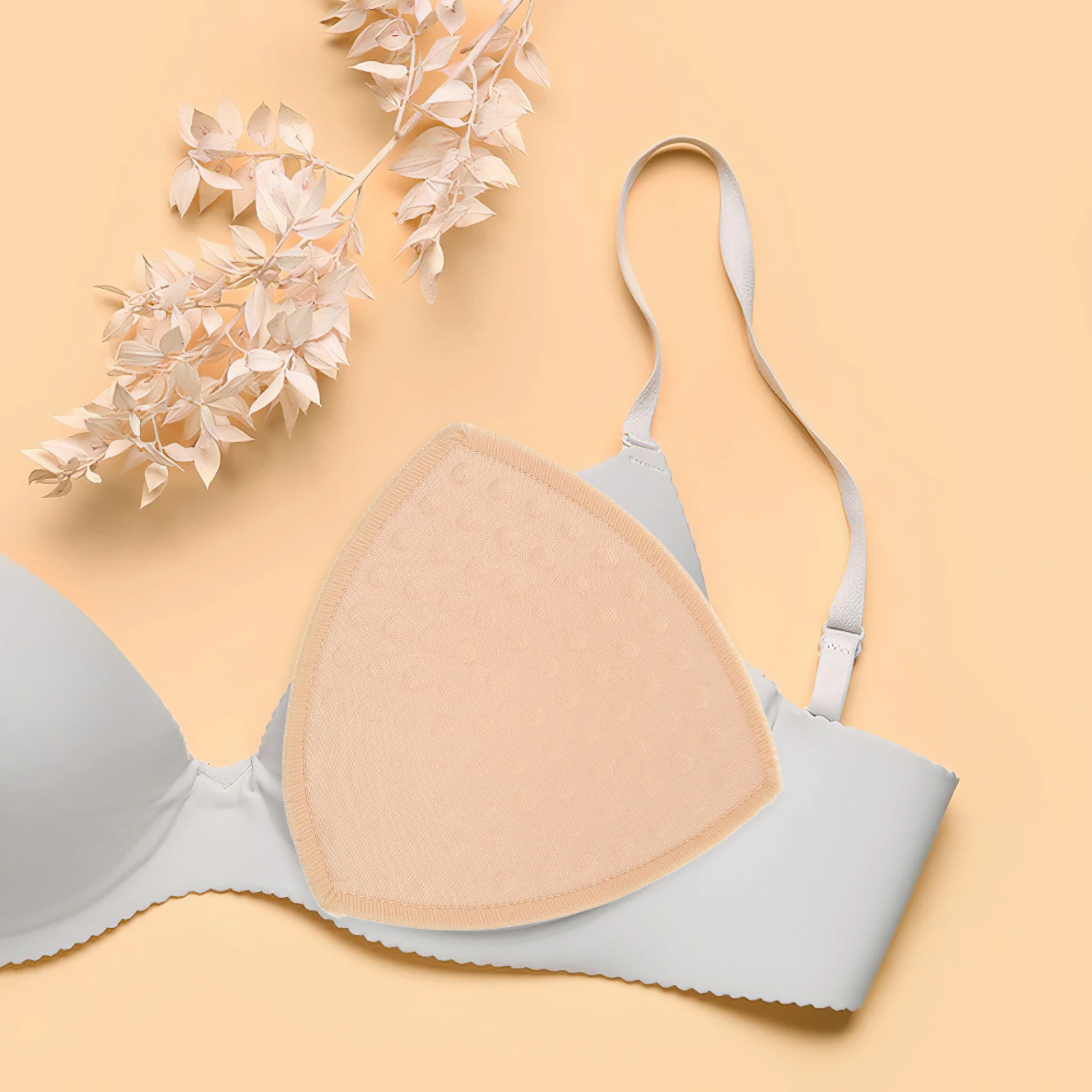

3 Pairs Thickened Triangle Underwear Pads Chest Insert Swimsuit Cups Skin Color Top Thin Bottom Design Breast Hip Pads Sewing