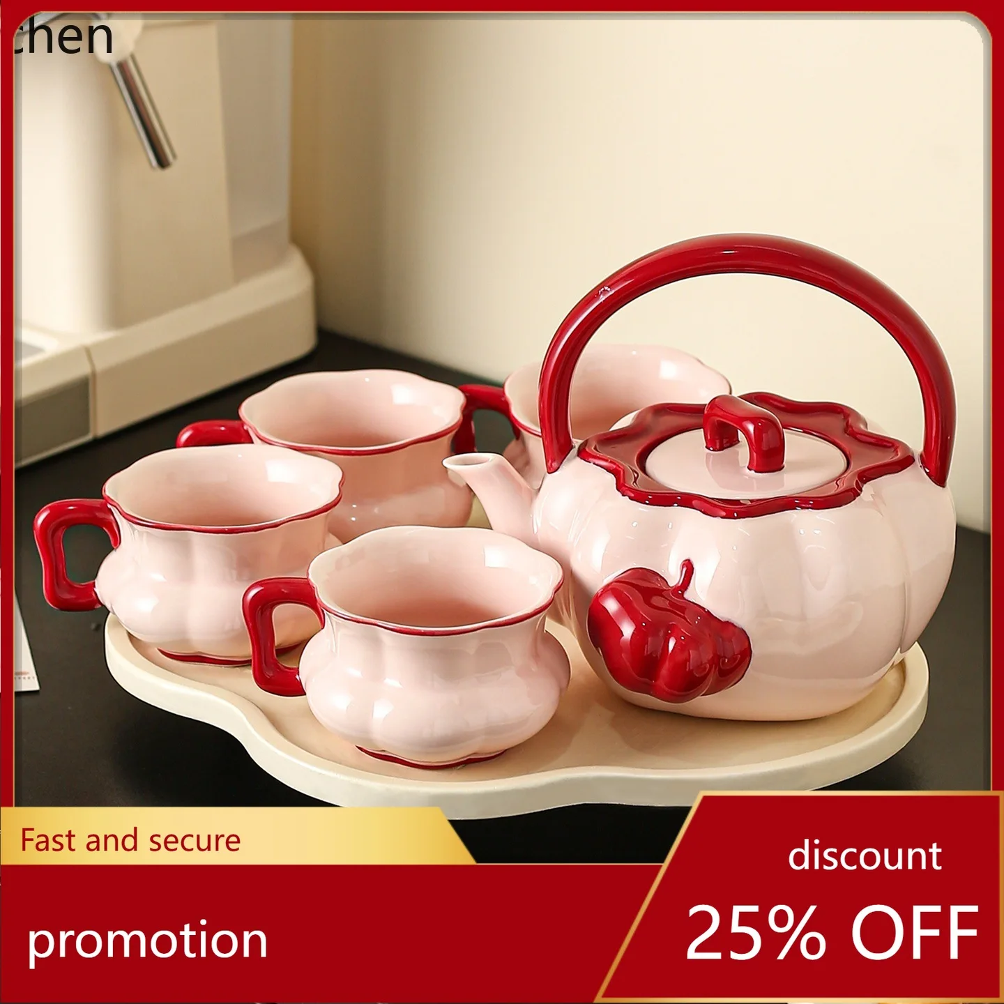 

Zml ceramic tea set - perfect for home afternoon tea, includes teapot, and gift box - stylish and ideal for housewarming gifts