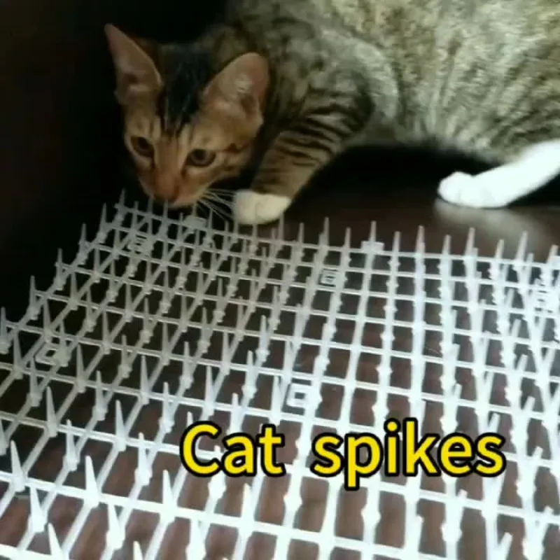 Anti cat Thorn Pad Cat Deterrent Mat With Spikes Plastic Cat Deterrent Spikes Security Fence Spikes Indoor Outdoor Roof Railing