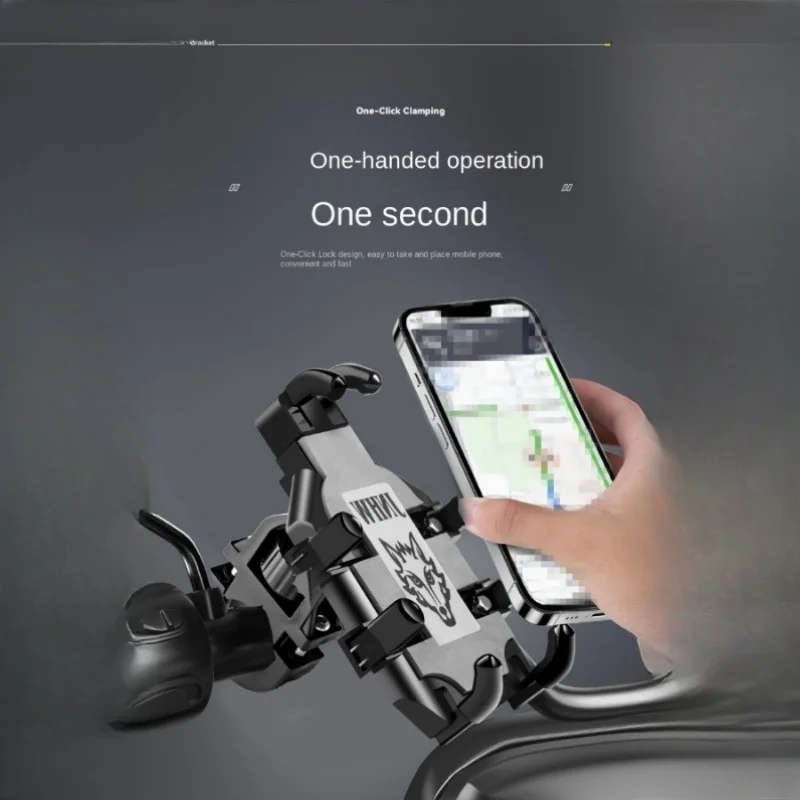 Motorcycle Phone Holder 360° Rotatable Adjustable Holder Shock and Vibration Resistant Design for Bikes Scooters Motorcycle