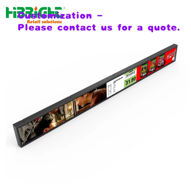 custom.Shelf LED Digital Shelf Display Screen Supermarket Gondola Shelf
