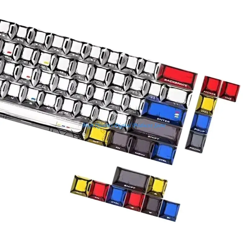 U2JE 64/74 Comics Original Profile Keycaps Side Print Backlit Dye Sublimations Keycap for 60 Mechanical Keyboards
