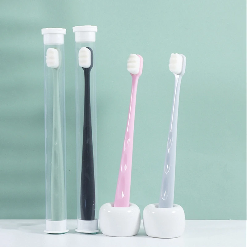 1PC Ultra-fine Soft Adult Toothbrush Portable Travel Brush Million Nano Bristle Teeth Deep Cleaning Dental Oral Care