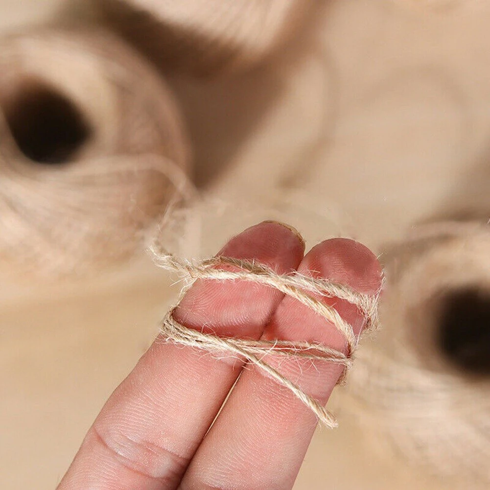 100m Long Jute Rope Natural Linen Twine Rustic String Cord Rope DIY String