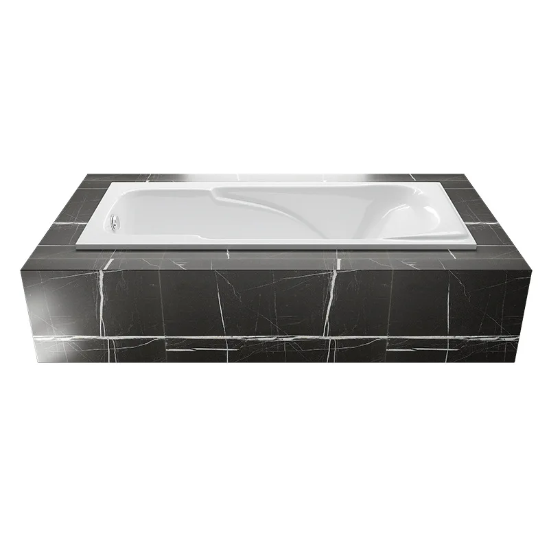 Hotel Engineering Simple Style Built-in Bathtub Manufacturer Direct Bathtub 1.5, 1.7m QT-1770B