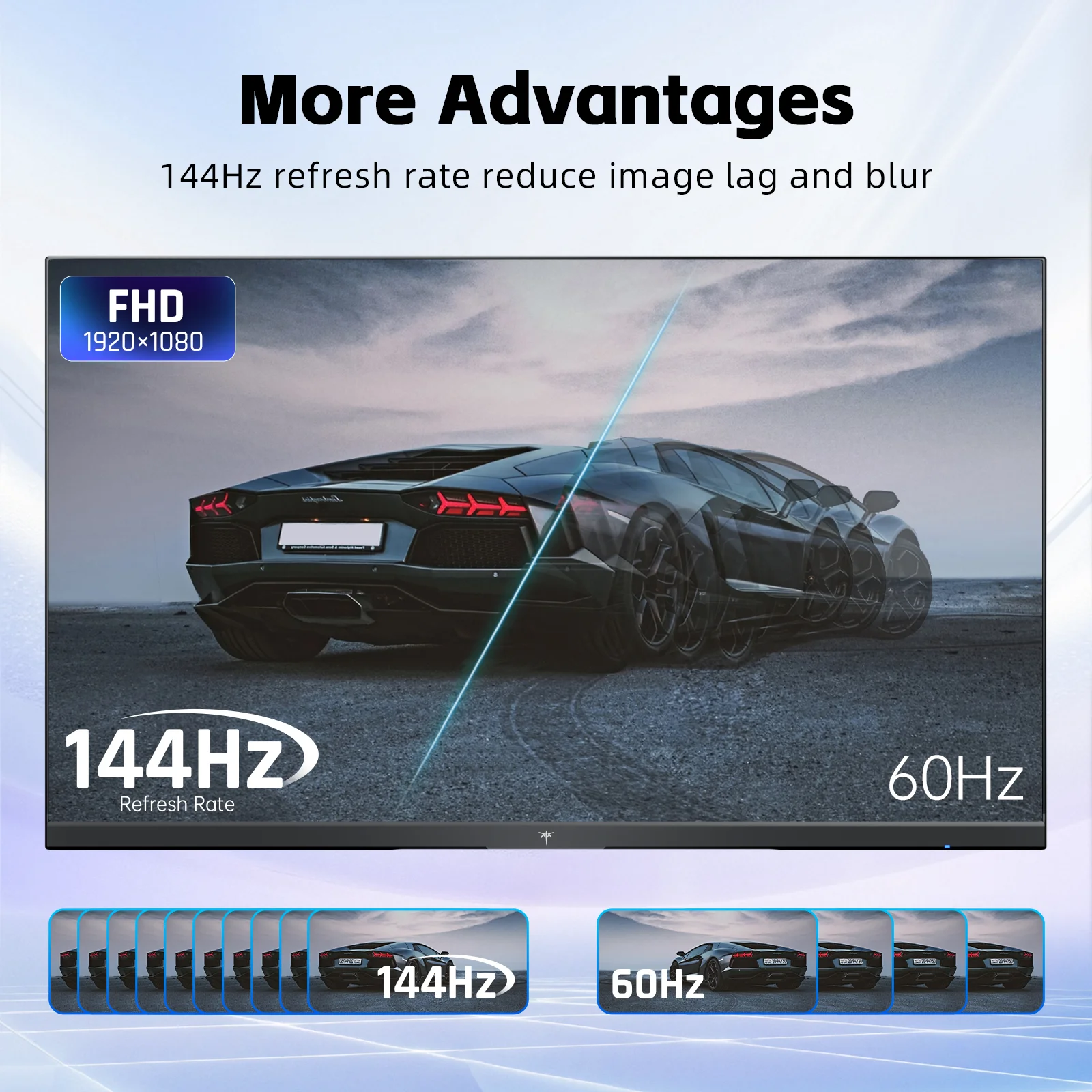 KTC 24 Inch Computer Monitor, FHD 144Hz Office Gaming Monitor, IPS, Adaptive-Sync 1500:1 Contrast Ratio, Bluelight Filter