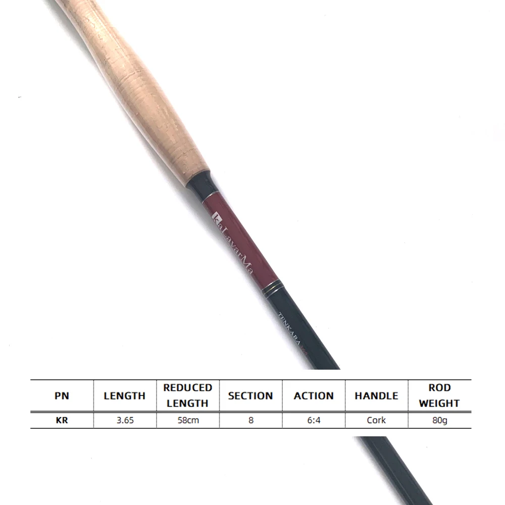 NOONROO 12FT 6:4 8S 58CM Telescoping Tenkara Fly Fishing Rod Fast Action 8 Segments Fly Rod