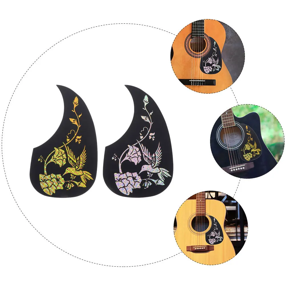 

2Pcs Guitar Protective Plate Plastic Acoustic Guitar Durable Classical Replacement Parts Accessories