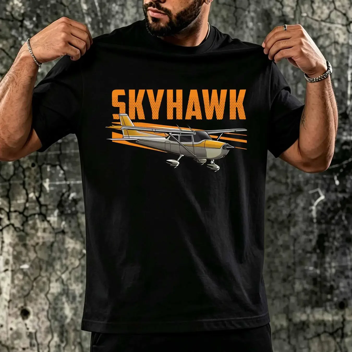washed T Shirt Cessna 172 Skyhawk General Aviation Airplane long or short sleeves vintage Washed Comfortable Casual Soft