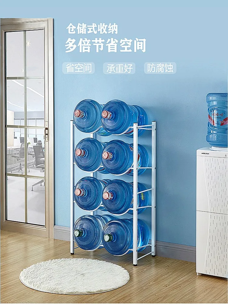 Stainless steel ffice large bucket mineral water storage rack ground